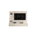 Ver imagem 1 de Painel Para Tv Até 65" 3 Portas Led Ripado Bancada Suspensa Atena - Calacata/Off White