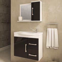 Conjunto para Banheiro Vix com Espelho 2 Gavetas e 2 Portas - 1