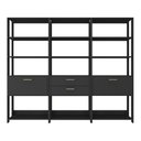 Ver imagem 1 de Guarda-roupa Closet Modulado Texas 2 Portas 2 Gavetas 219cm Multimóveis Mp4793 Preto