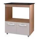 Ver imagem 1 de Balcão para Cooktop 5 Bocas com 2 Portas Elisa Savana/off White - Moblis