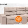 Sofá Brunello 2,05M Retrátil e Reclinável Velosuede Bege - 7