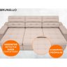 Sofá Brunello 2,05M Retrátil e Reclinável Velosuede Bege - 4