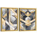 Ver imagem 1 de Quadro Decorativo Duo Abstrato Formas Orgânicas