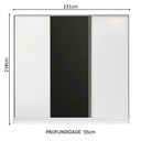 Ver imagem 5 de Guarda Roupa Casal 100% Mdf Madesa Royale 3 Portas de Correr