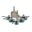 Ver imagem 1 de Jogo de Panelas Brinox Antiaderente Ceramic Life 7 Peças Easy Verde Jade Verde