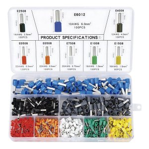 Kit Terminal Tubular Ilhós 0,5/0,75/1,0/1,5/3,5/4/6mm 800pçs