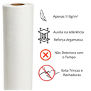 Ver imagem 4 de Tela Fibra de Vidro Branca Reforço Construção Alvenaria Reboco 1m X 10 Metros