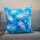 Ver imagem 3 de Kit com 4 Capas para Almofadas Decorativas Penas Azuis