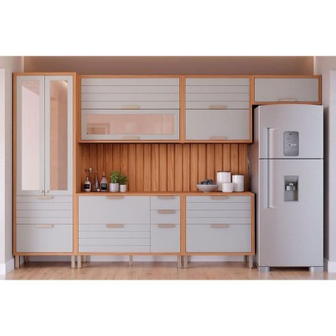 Kit Cozinha Mgm 8 Peças Eloise C8p179 Cinamomo/platina