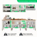 Ver imagem 4 de Cozinha Compacta para Cooktop 5 Bocas 5 Peças 12 Portas 2 Gavetas Paris Sallêto Móveis