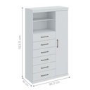 Ver imagem 2 de Cômoda Russell Branco 6 Gavetas