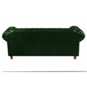 Ver imagem 4 de Kit Sofá Luis XV Chesterfield 3 Lugares + 1 Poltrona Decoração Barbearia Sala - Couríssimo Verde