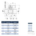 Ver imagem 5 de Válvula Registro Mini Esfera 1/2 Macho X Macho Cromada Alavanca On Off Ivm Italy Latão Cromado