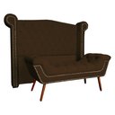 Ver imagem 1 de Conjunto Sienna Cabeceira e Recamier Queen 160 cm Corano Marrom