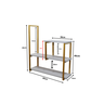 Nicho TRIPLO metalon 60X15 CINZA CLARO/DOURADO  METALICO 03 - 2