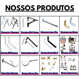Nicho TRIPLO metalon 60X15 CINZA CLARO/DOURADO  METALICO 03 - 5