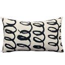 Ver imagem 1 de Almofada Retangular Natural Espiral 30x50cm Preto