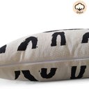Ver imagem 2 de Almofada Retangular Natural Espiral 30x50cm Preto