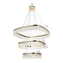 Ver imagem 5 de Lustre Pendente Nordecor Stenna 2897 Ouro Brilho Led Bivolt