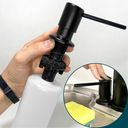 Ver imagem 5 de Dispenser Detergente Preto Bancada 320ml Inox304 Fosco Black Bico Reto Porta Sabao Sabonete Liquido