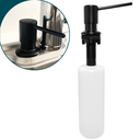 Ver imagem 1 de Dispenser Detergente Preto Bancada 320ml Inox304 Fosco Black Bico Reto Porta Sabao Sabonete Liquido