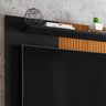Painel Suspenso Com Bancada Para TV Até 47 Pol. Gama Preto Fosco/Ripado - Bechara - 4