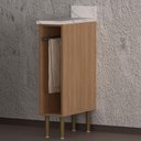 Ver imagem 1 de Balcão Porta Toalhas CZ3130 MDF 20cm Amadeirado