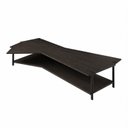 Ver imagem 3 de Mesa de Centro Caribe 170cm em Madeira Laminada Ébano com Metal Black