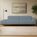 Ver imagem 2 de Sofá Living Unne 3 Lugares 210cm Terminal Direito Bouclé Azul Claro - Nexta Casa