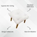 Ver imagem 3 de Puff Decorativo Retangular para Sala Penteadeira Marty Linho