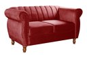 Ver imagem 2 de Namoradeira Decorativa Chesterfield Sofá Realeza Vintage - Suede Bordô