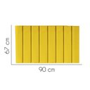 Ver imagem 2 de Painel Estofada Carla 90cm Solteiro Para Cama Box Quarto Corino Amarelo - Gat Magazine