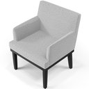 Ver imagem 6 de Poltrona Decorativa Para Sala De Estar Base Preto Beatriz W01 Bouclê Cinza - Lyam Decor