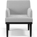 Ver imagem 5 de Poltrona Decorativa Para Sala De Estar Base Preto Beatriz W01 Bouclê Cinza - Lyam Decor