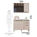 Ver imagem 2 de Cozinha Modulada Compacta 2 Peças com Tampo Aspen Luciane Móveis