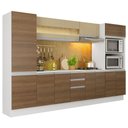 Ver imagem 1 de Armário Smart 100% Mdf 300cm com Balcão e Tampo Branco