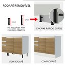 Ver mais imagens de Armário Smart 100% Mdf 300cm com Balcão e Tampo Branco