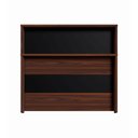 Ver imagem 6 de Balcão Atendimento Recepção Alto 90 Cm Escritório F5 Office Cor:louro Preto com Preto
