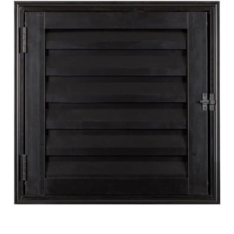Porta de Aluminio Abrigo C/trinco Linha Premium:0,60 X 0,60/preto/esquerda