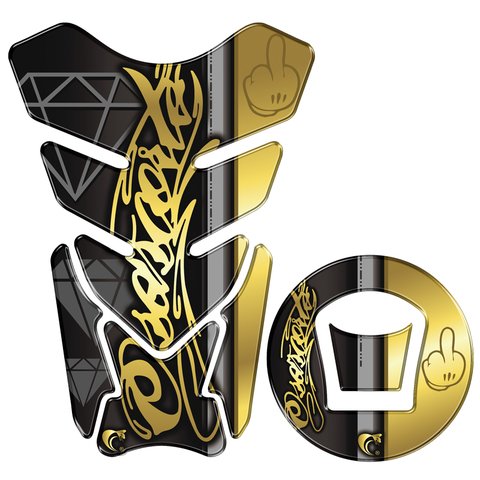 Adesivo Resinado Protetor Tanque Bocal Adesivo Moto Haojue Dk 150 Dourado Teu Adesivo Preto