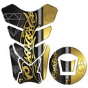 Ver imagem 1 de Adesivo Resinado Protetor Tanque Bocal Adesivo Moto Haojue Dk 150 Dourado Teu Adesivo Preto