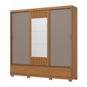 Ver imagem 2 de Guarda Roupa Casal 3 Portas Correr Flex c/ ESPELHO3 Gavetas Delvin Henn