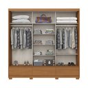 Ver imagem 3 de Guarda Roupa Casal 3 Portas Correr Flex c/ ESPELHO3 Gavetas Delvin Henn