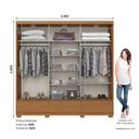 Ver imagem 4 de Guarda Roupa Casal 3 Portas Correr Flex c/ ESPELHO3 Gavetas Delvin Henn