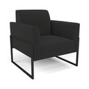 Ver imagem 4 de Sofá Namoradeira com Poltrona Base Industrial Alta Preto Marisa Veludo Preto D03 - D’Rossi