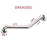 Barra de Apoio Angular 25x25cm Aço Inox Banheiro Box Idoso Gestante Criança Segurança Anti Acidentes - 2