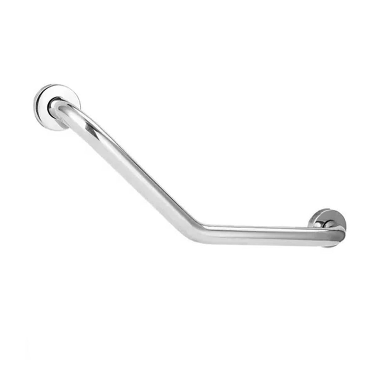 Barra de Apoio Angular 25x25cm Aço Inox Banheiro Box Idoso Gestante Criança Segurança Anti Acidentes - 3
