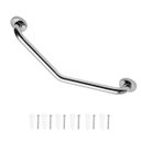 Ver imagem 1 de Barra de Apoio Angular 25x25cm Aço Inox Banheiro Box Idoso Gestante Criança Segurança Anti Acidentes