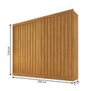 Ver imagem 4 de Guarda-roupa Casal Atlanta 4 Portas 4 Gavetas com Ripado 100% Mdf Peroba - Mademarques