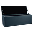 Ver imagem 4 de Calçadeira Recamier Baú King 1,95m Madrid Suede - Pallazio Azul Marinho